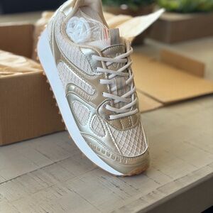 Vintage Havana Gold and Cream Platform Sneaker